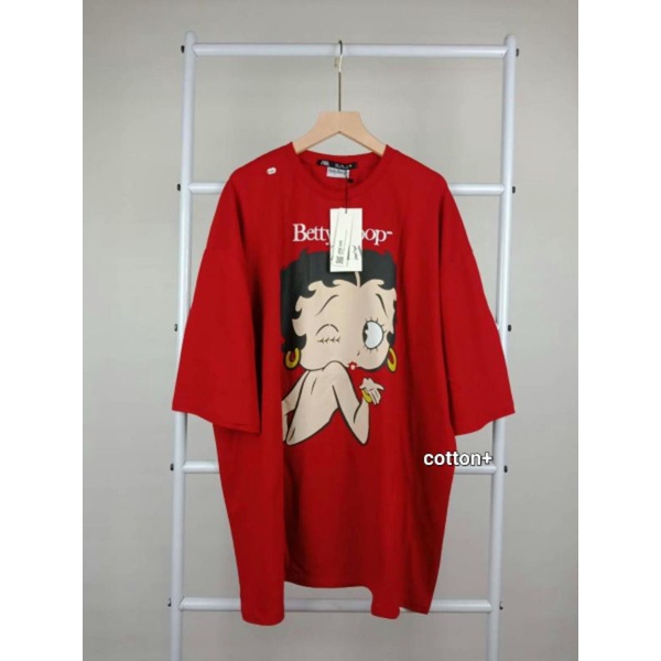 Kaos Pria Wanita Jumbo BettyBoop Atasan Wanita Xxl Ld120 Xxxl Ld130 Xxxxl Ld140 Baju Jumbo