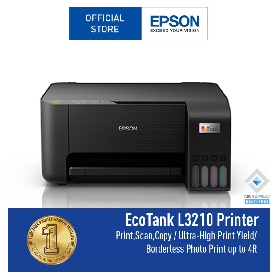 PRINTER MULTI FUNGSI EPSON L3210 ALL IN ONE PRINT SCAN COPY INKTANK GARANSI RESMI EPSON INDONESIA 2 TAHUN