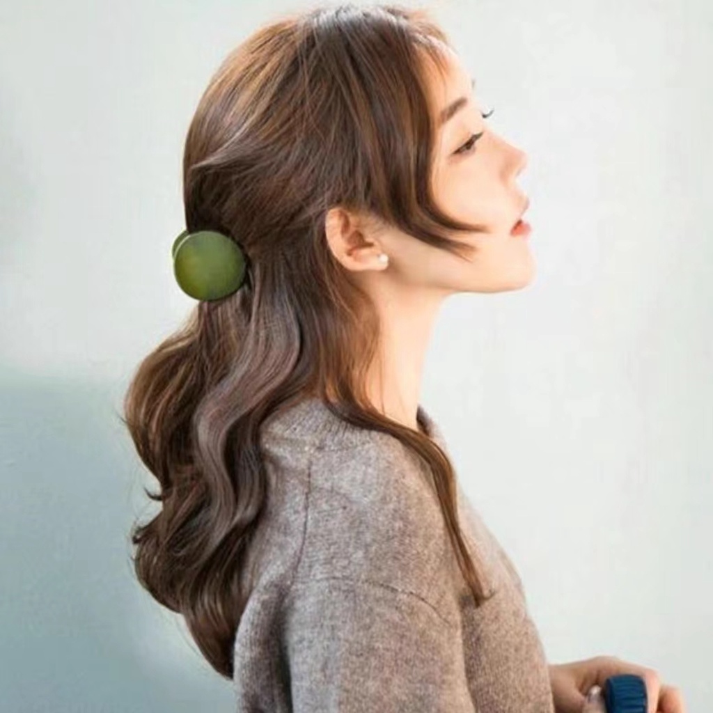 Jedai Doff Bulat Jepit Salon Korea Matte Mini Hair Claw Clips - Jedai Korea Impor Bulat Doff Edition