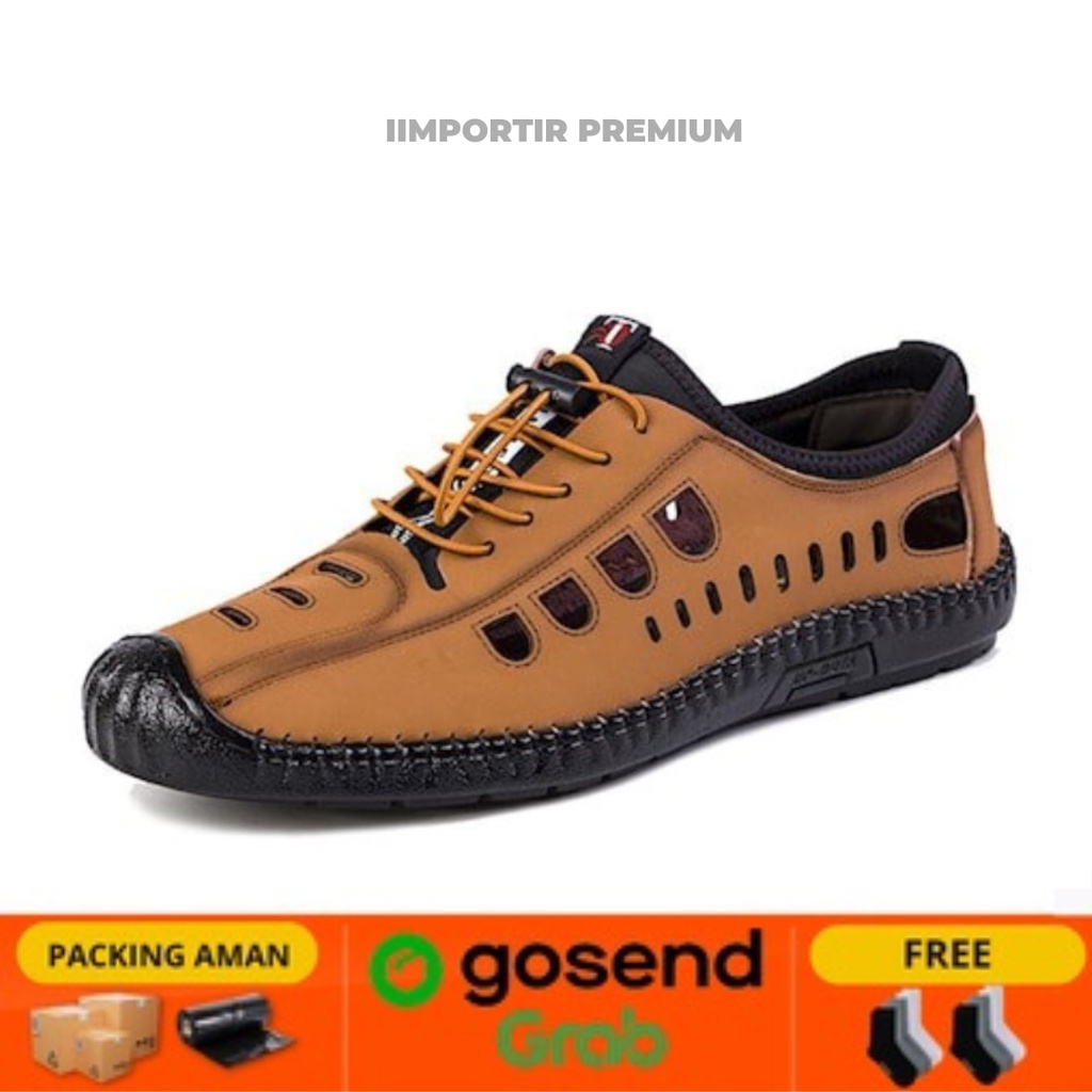 Sepatu Pria Casual Sepatu Kulit Import Fashion Pria Sepatu Sneakers Sepatu Kerja HL889