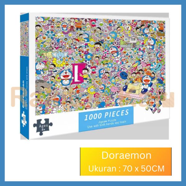 Puzzle Jigsaw Anime 1000 Pcs  Puzzle Jigsaw  Ukuran Besar Doraemon