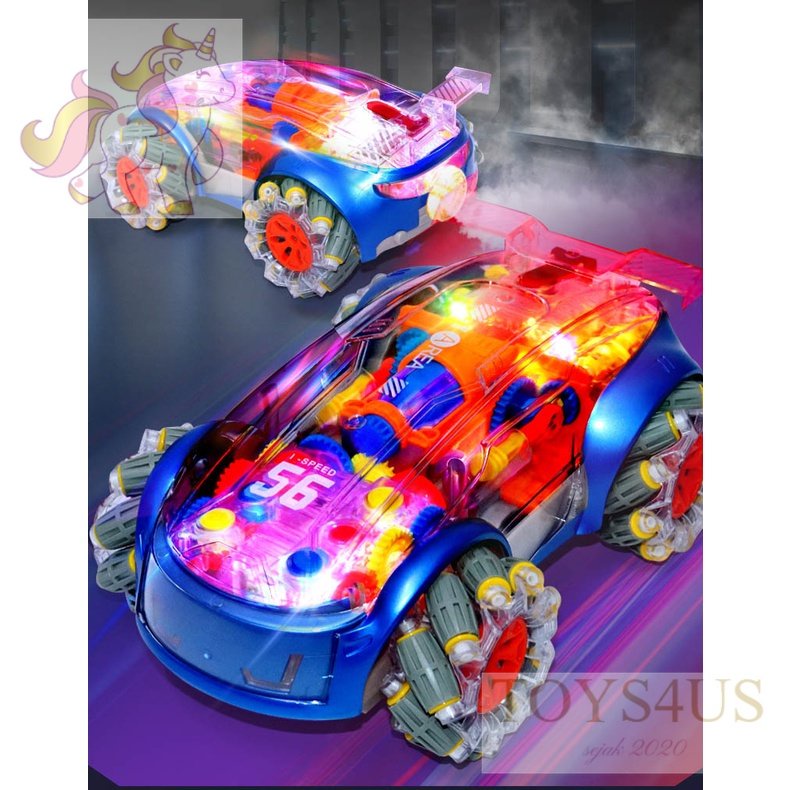 Toys4Us - Mainan Mobil Dasher RC Transparent Music and Light