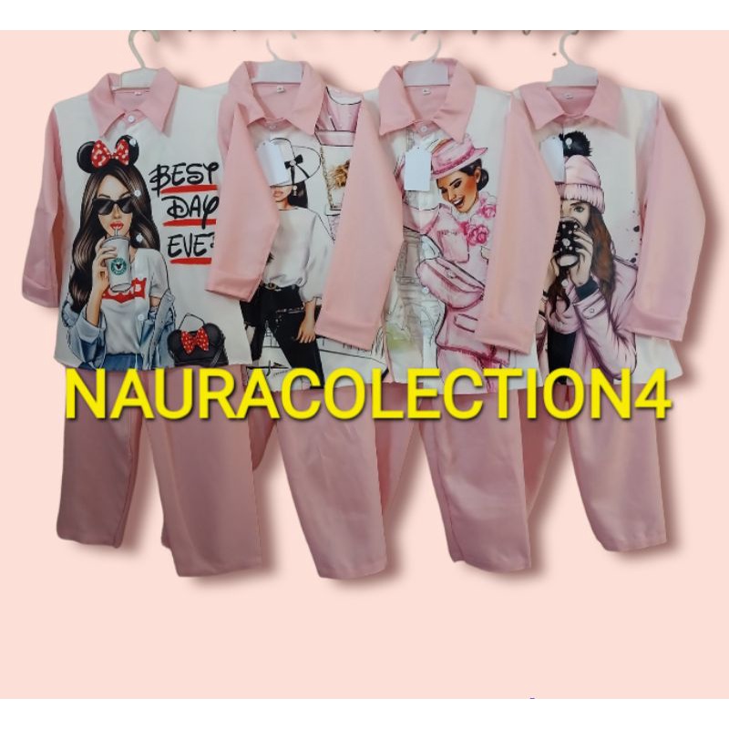 BAJU SETELAN KEMEJA STELAN KEKINIAN VIRAL TERBARU SETEELAN ANAK WANITA KEMEJA CROP ANIME VIRAL/ SETELAN MOTIP SABLON SUBLIME PRINTING/SETELAN ANAK WANITA  BAHAN CRINKLE/ONE SET ARALLA/SET ANIME TERLARIS