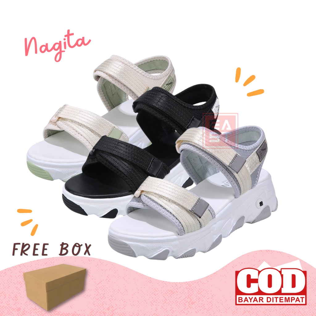 Nagita Wedges Sandal Tali Wanita korea
