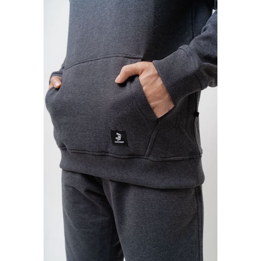 hoodie 3second dark grey