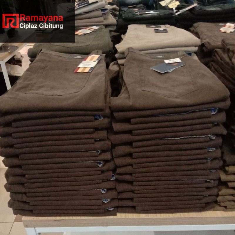 Celana Emba Clasic DK BROWN / reguler fit / Ramayana Cibitung