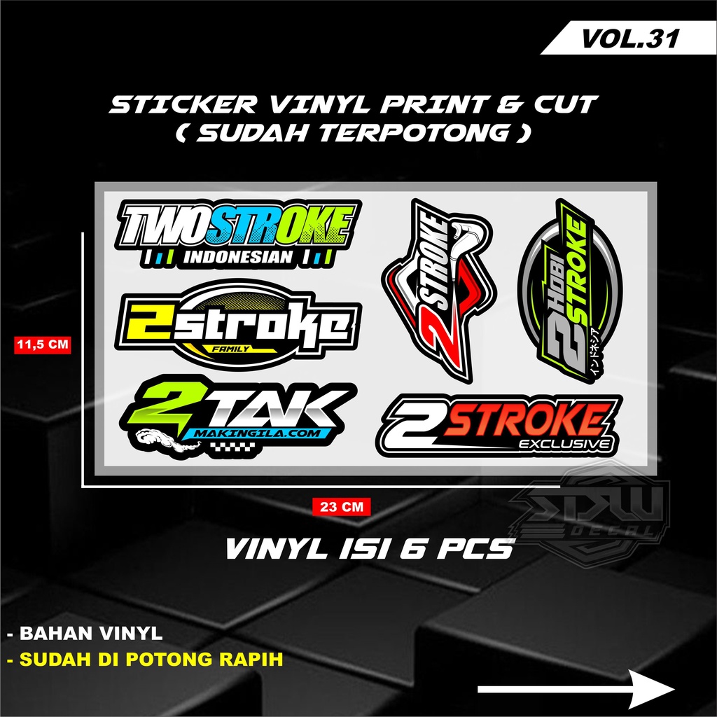 Sticker Racing Vinyl Pack Print &amp; Cut Stiker Motor Setiker Racing Variasi 30/34