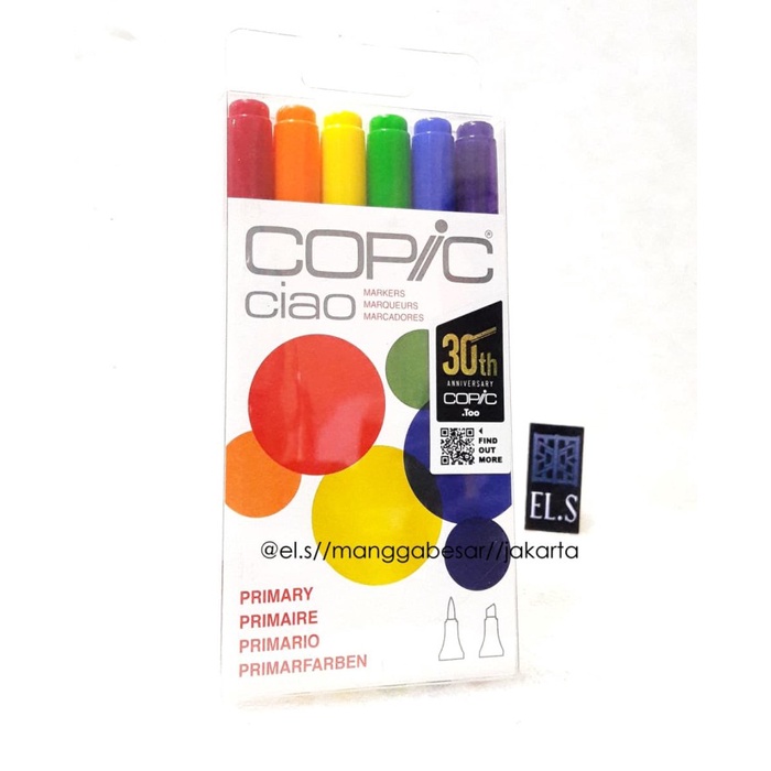 

Copic Ciao Set 6 warna Primary