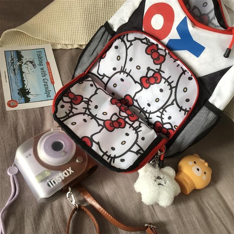 Sera Sanrio hellokitty tas sekolah kartun ransel wanita ransel kampus Mori niche liar pergi keluar ransel