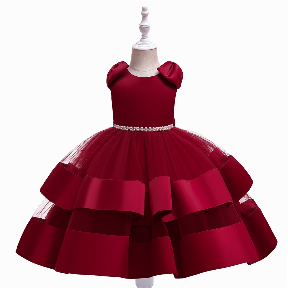 3-10 tahun anak perempuan tutu tutu gaun Big Bow Bow Wedding New Year Dress Gaun Ball Gown