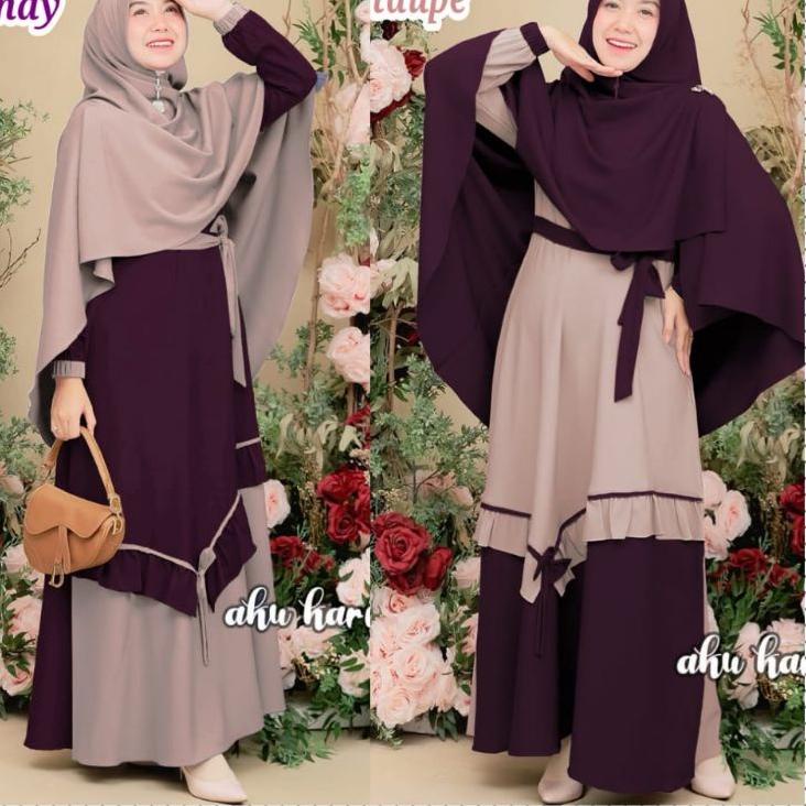 PRODUK TREND READY YUNISA SET SYAR'I AKU KARISSA ORI//GAMIS BEST SELLER WARNA BARU ✮ 869