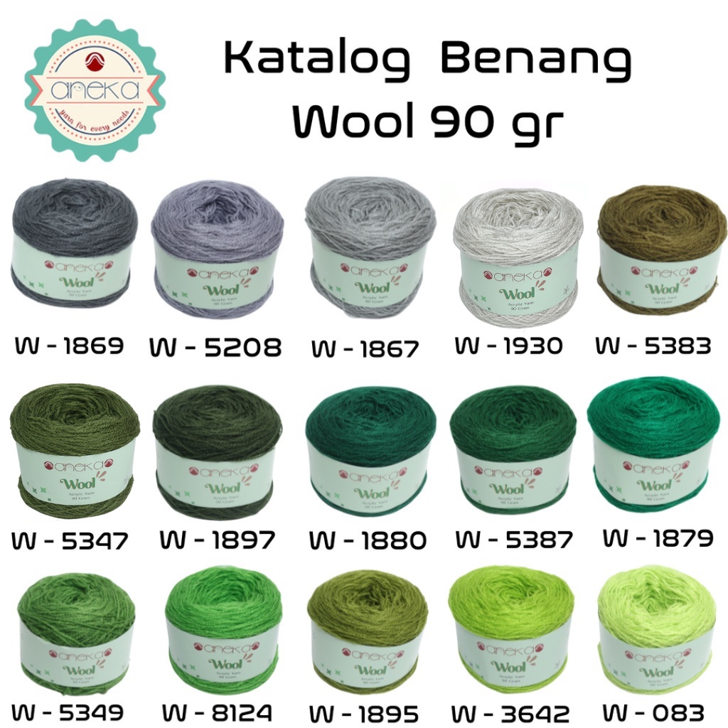 KATALOG - Benang  Rajut Wool / Wol / Siet Yarn Vonel 90 gram  - PART 2