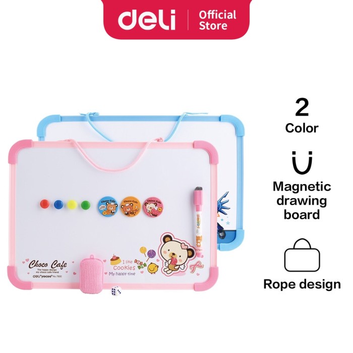 

Papan Deli Papan Tulis Gantung Magnetik Putih Untuk Anak-Anak Menggambar Dan