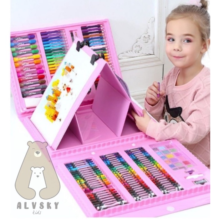 

CRAYON ANAK SET ISI 208 PCS PENSIL WARNA ALAT LUKIS SET CRAYON SET