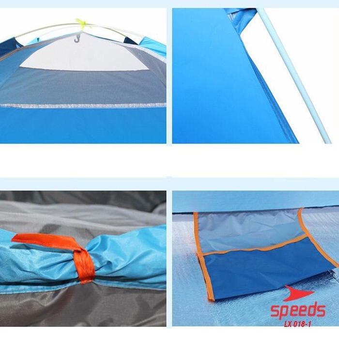 Tenda Camping 2 Orang Lipat Portable Waterproof Anti Air Indoor Outdoor SPEEDS LX 018-1