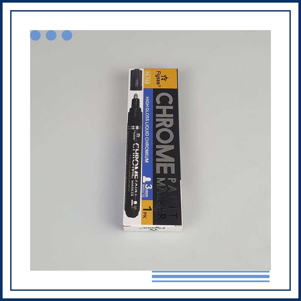 

Grosir Flysea Spidol Permanen Marker Metallic Chrome 3 mm - FS-743 Keren