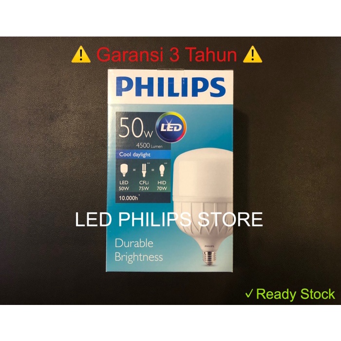 Bohlam Lampu Bohlam Led Philips 50 Watt 50W 50Watt 50 W (Nyala Putih)