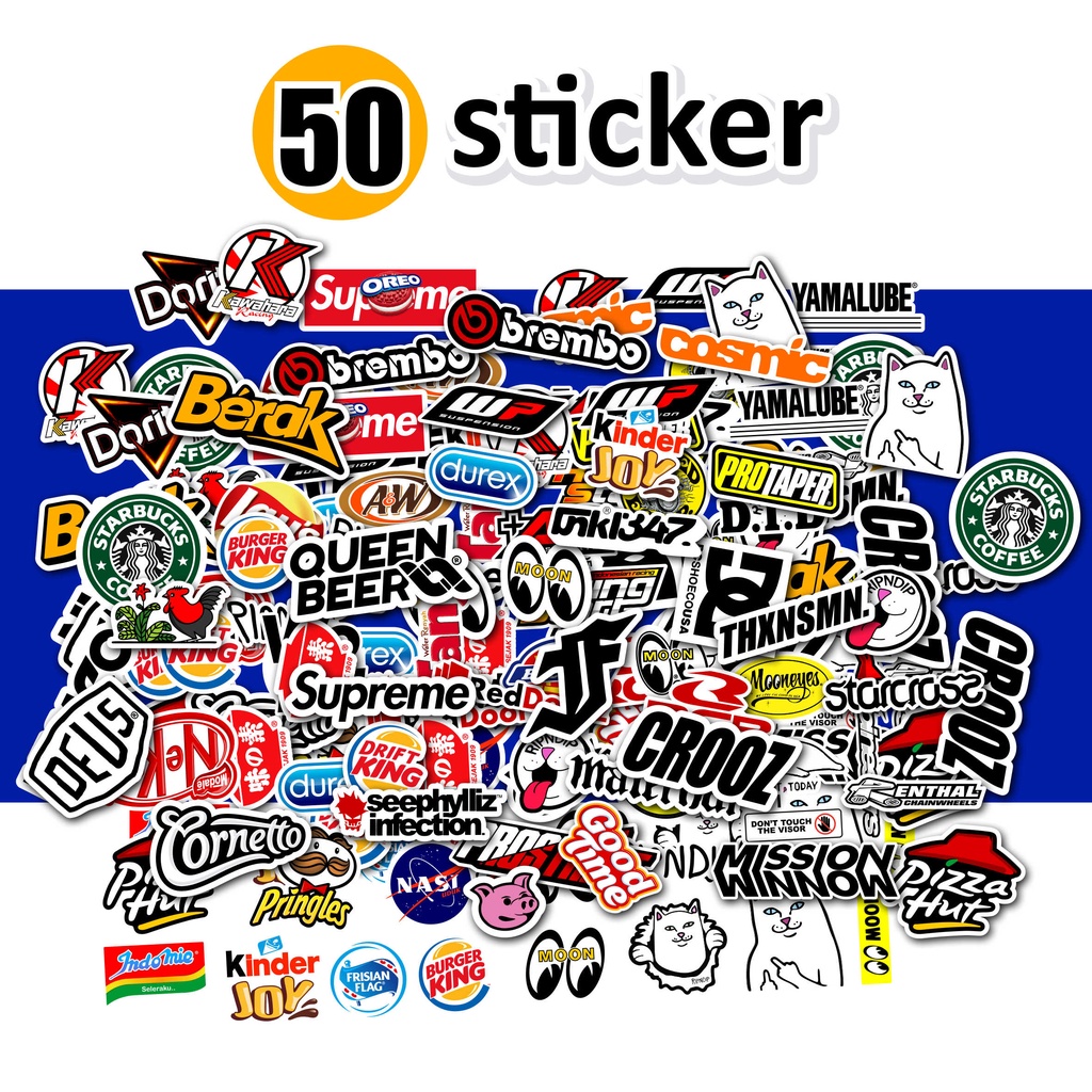 

50 PCS STICKER RANDOM AESTHETIC ANTI AIR UNTUK LAPTOP CASE TUMBLER KOPER HP 101013