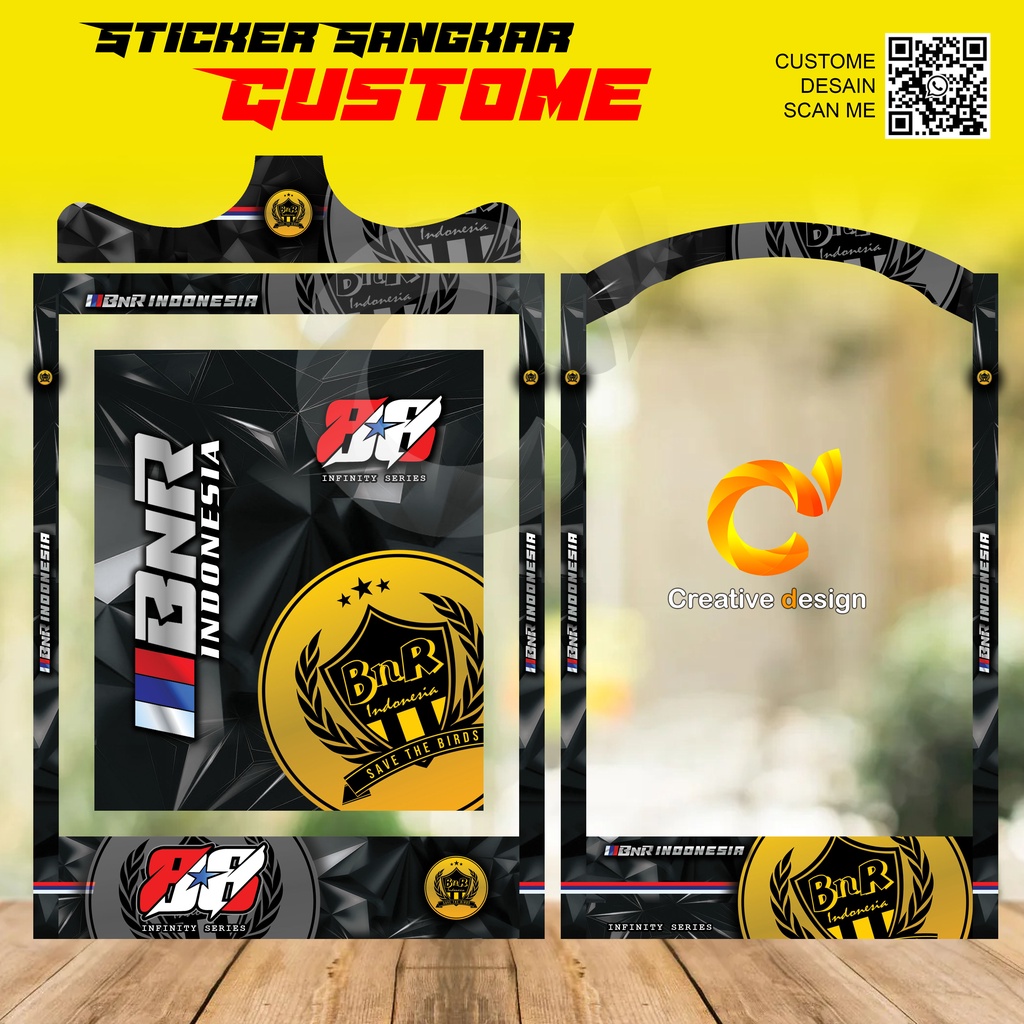 STICKER DECAL SANGKAR KOTAK MOTIF BNR 88