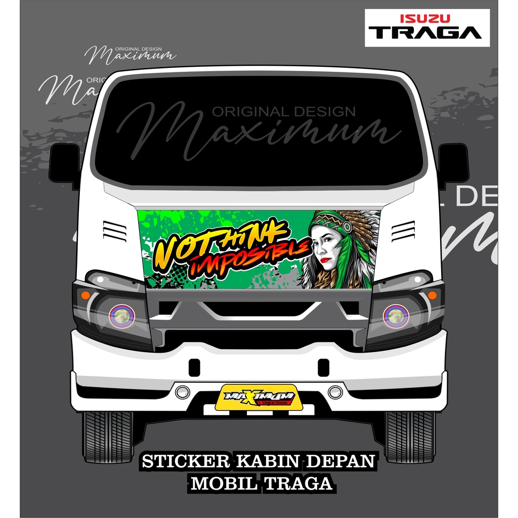 STICKER KABIN DEPAN  ISUZU TRAGA /STICKER KABIN  DEPAN ISUZU TRAGA CUSTOM-DUNIASTICKER-A8