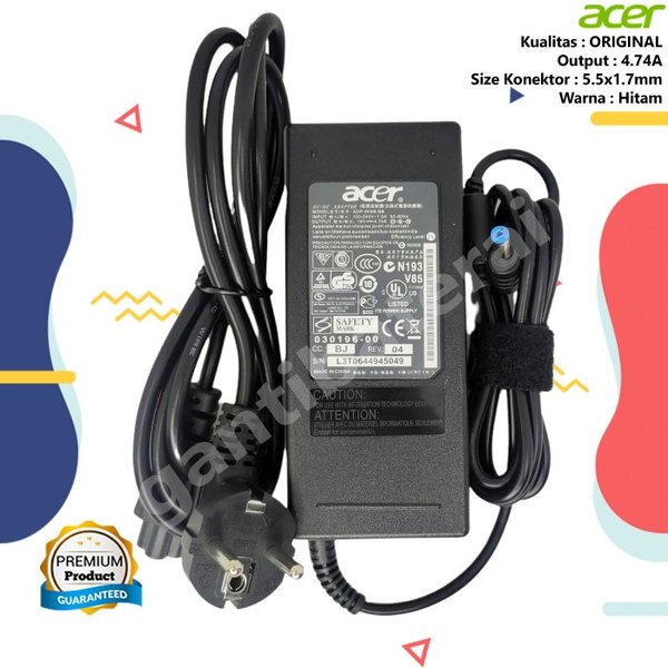 Adaptor Charger Acer Aspire 3040 5560 5610 19V 4.74A