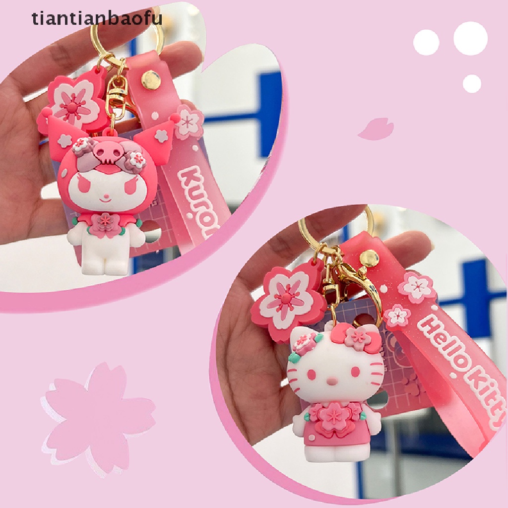 Gantungan Kunci Boneka Kartun Anime Cardcaptor Sakura Kuromi Melody Cinnamoroll Hello Kitty