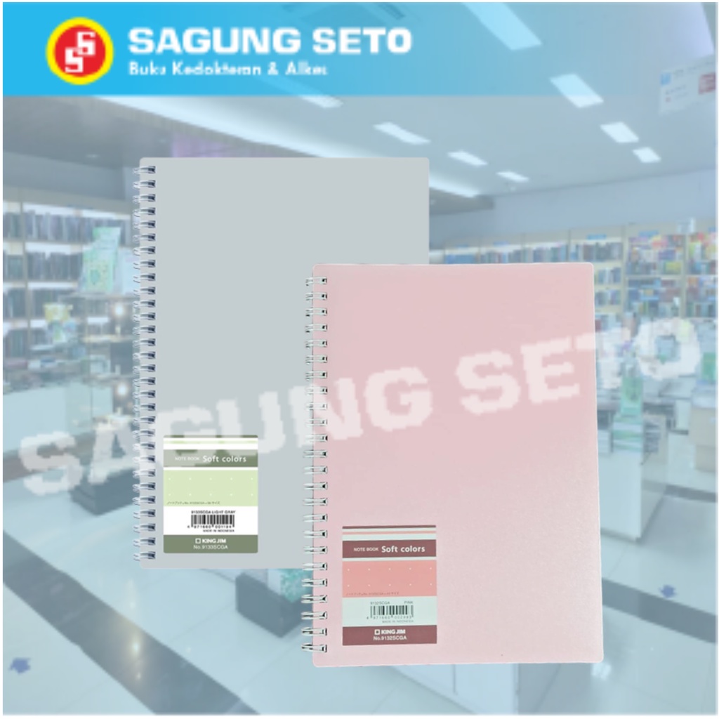 

NOTE BOOK KING JIM SOFT COLORS UKURAN A5/NOTE BOOK SPIRAL/BUKU CATATAN