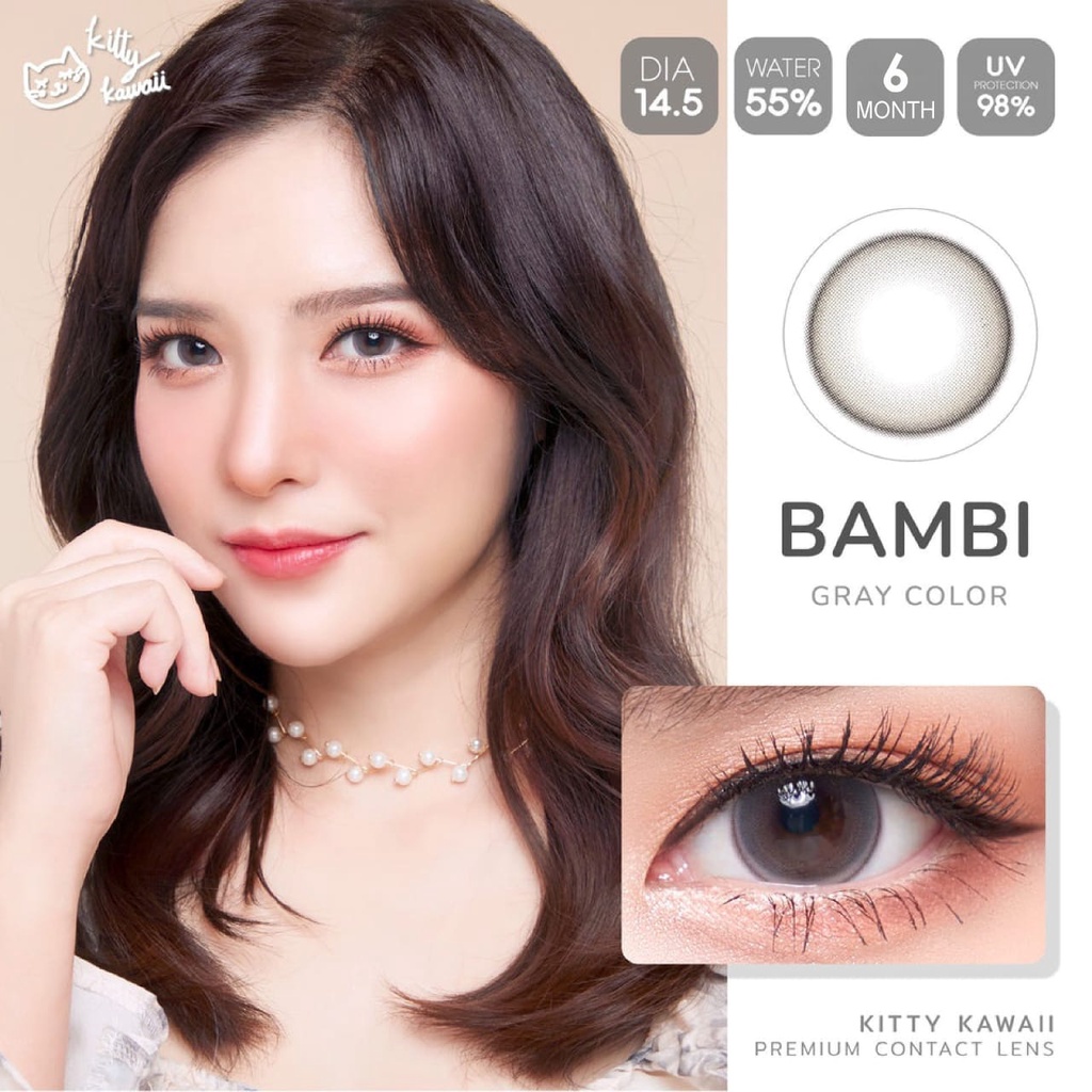 SOFTLENS MINI BAMBI. NORMAL MINUS s.d - 6.50. ORIGINAL DIAMETER 14.2MM KITTY KAWAII