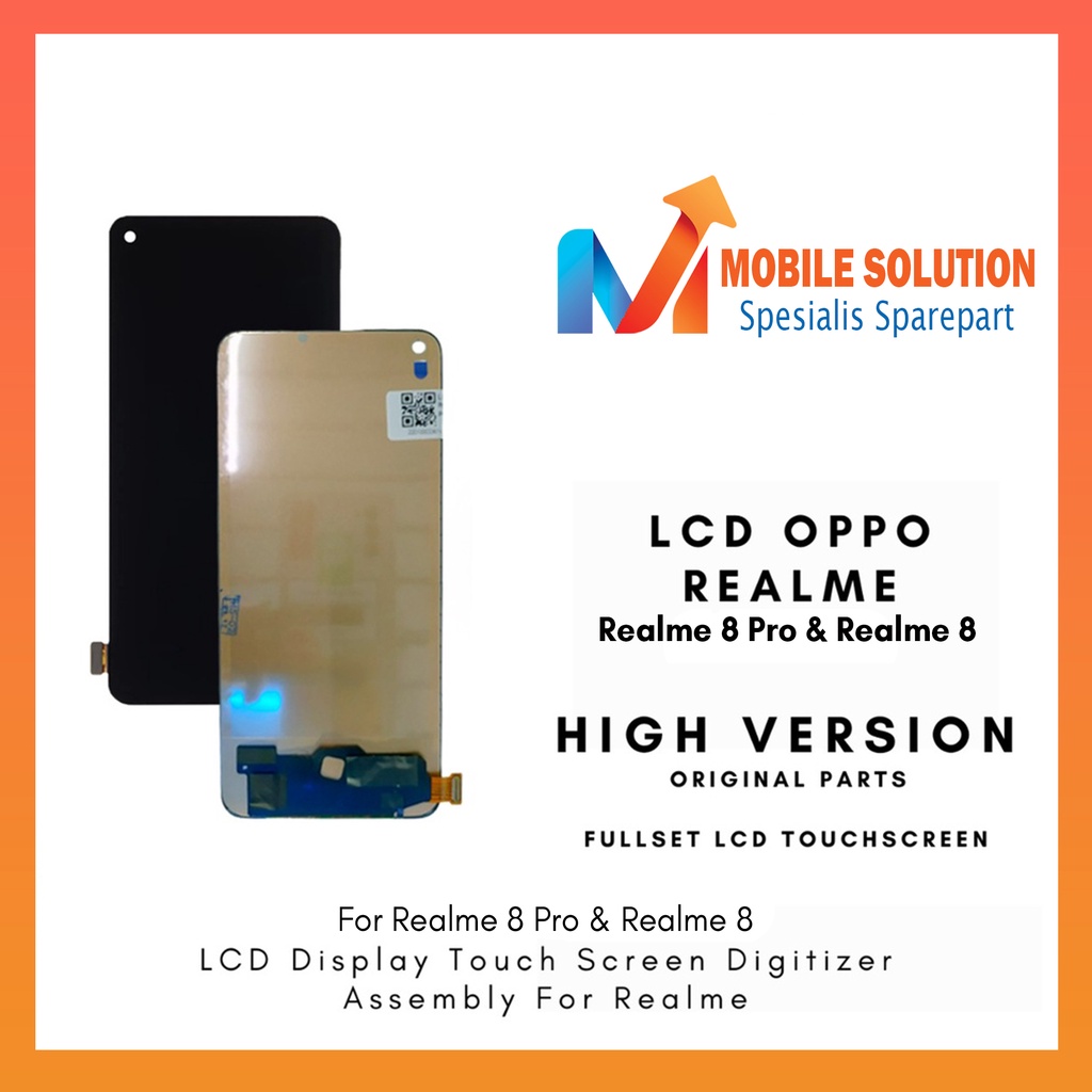 Grosir LCD Oppo Realme 8 Pro / Realme 8 4G ORIGINAL Fullset Touchscreen - Parts Kompatibel Dengan Produk Oppo