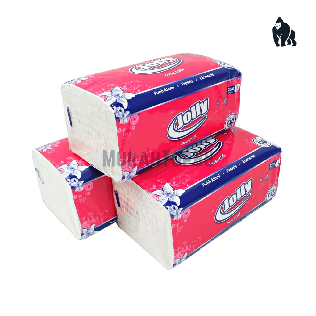 Tissue Jolly 2 Ply isi 250 Sheets / Tisu Wajah Facial Tissue