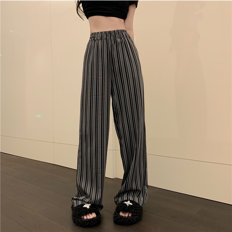 【Blossom】Vertical Stripe Wide Leg Culottes  Pants  2435