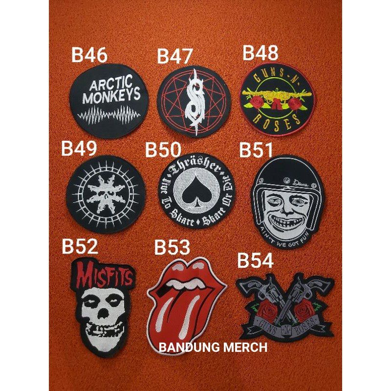 BACKPATCH BORDIR BESAR MUSIK NIRVANA UKURAN BESAR UNTUK DI BELAKANG JAKET