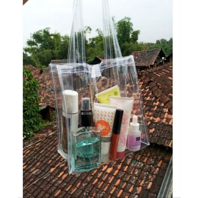 tas mika bening transparan tas soevenir