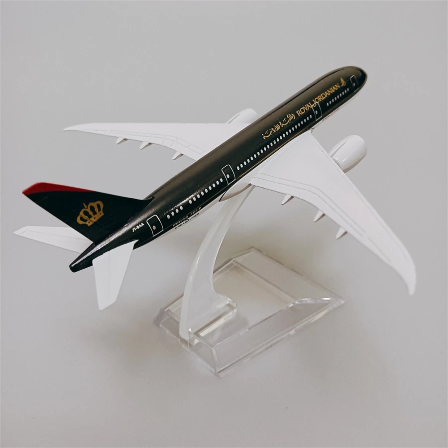 Royal Jordanian Airlines Boeing 787model Pesawat B787 Diecast Metal Model Pesawat Dengan Display Stand