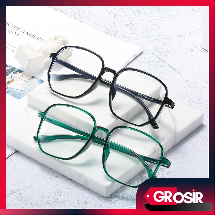 Grosir - F1041 Kacamata Korean Style / Kacamata Anti Radiasi Retro / Eyeglasses / Kacamata Fashion Wanita