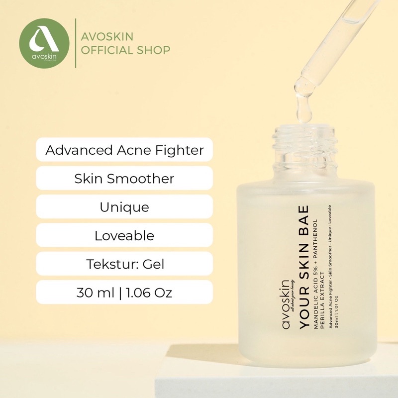 AVOSKIN Your Skin Bae Serum Mandelic Acid 5% + Panthenol + Perilla Extract (30ml)