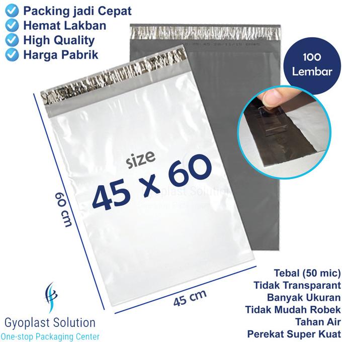 

100 pcs Polymailer 45 x 60 Kantong Plastik Perekat Online Poly Mailer