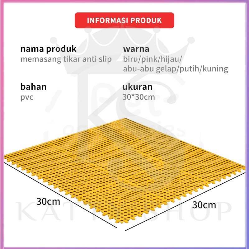 Pet cage mat/anti-skid mat terhubung dengan pola/kucing dan anjing cage mat kucing toilet