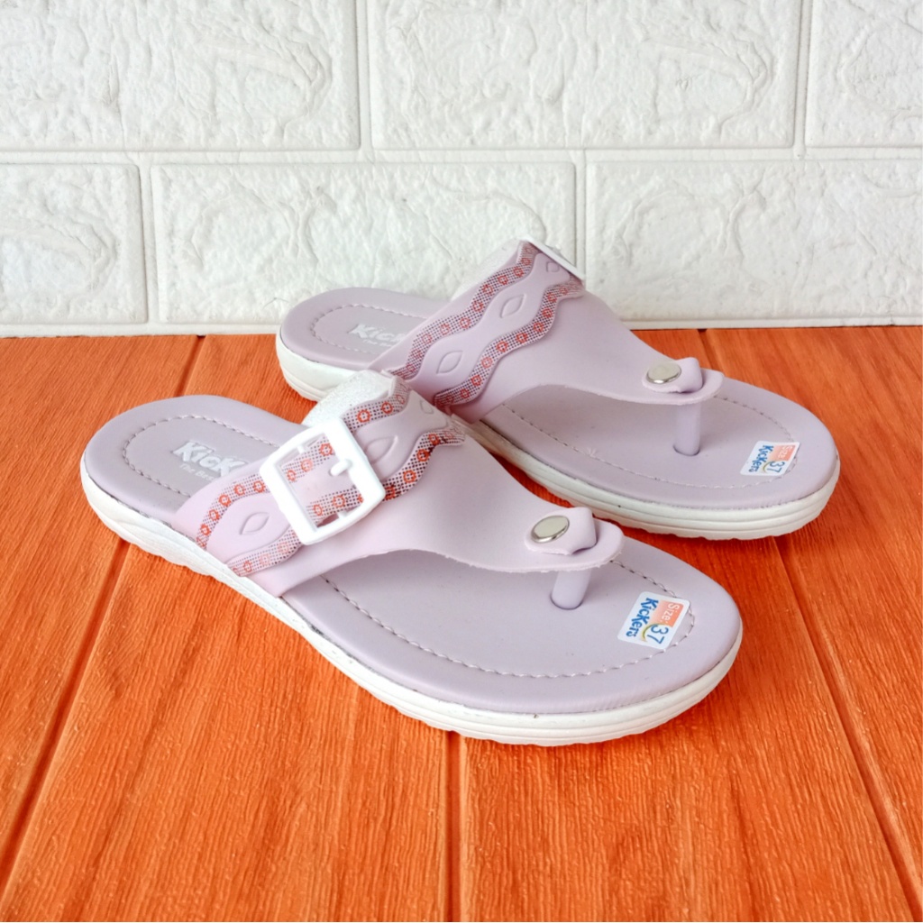 Kickers RF.02 Sandal Wanita Flat size 37-40 Biru