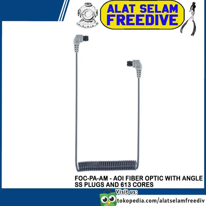 Jual FOCPAAM AOI Fiber Optic Cable Kabel with Angle SS Plug Strobe
