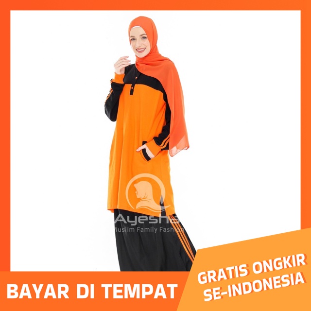 Kaos Tunik PKS Akhwat dan Rok Celana Wanita Muslimah PKS Rok Celana Orange PKS Sport