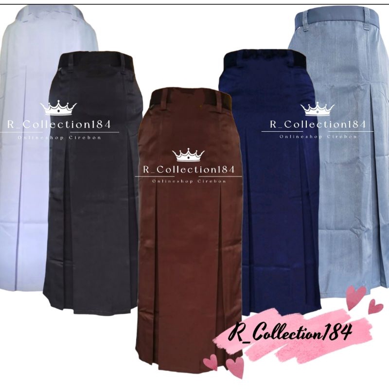 Rok SPAN BELAH DUA Sekolah Kerja Putih Hitam Biru SMP Abu SMA/SMK Coklat Pramuka
