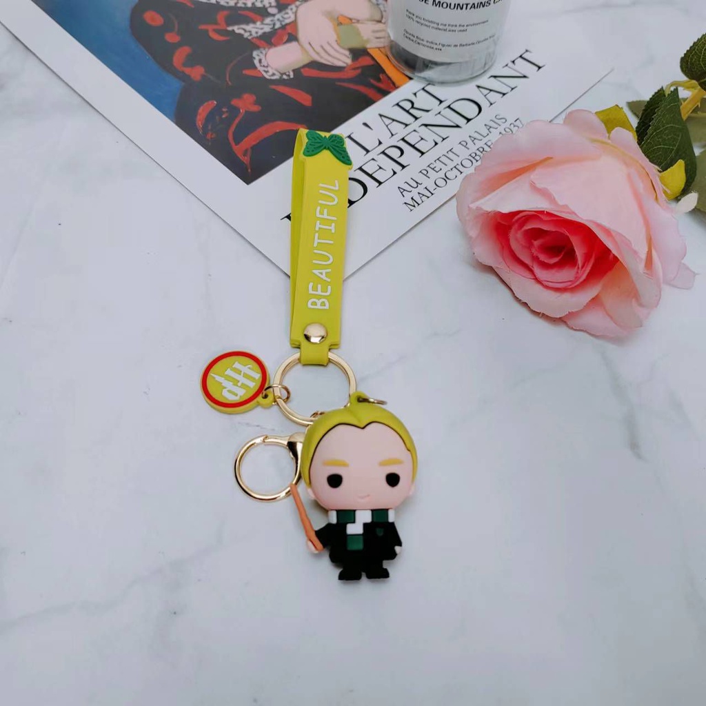 HarryPotter Ron Hermione Malfoy Keyring Keychain Pendant Figure Toy Xmas Gift