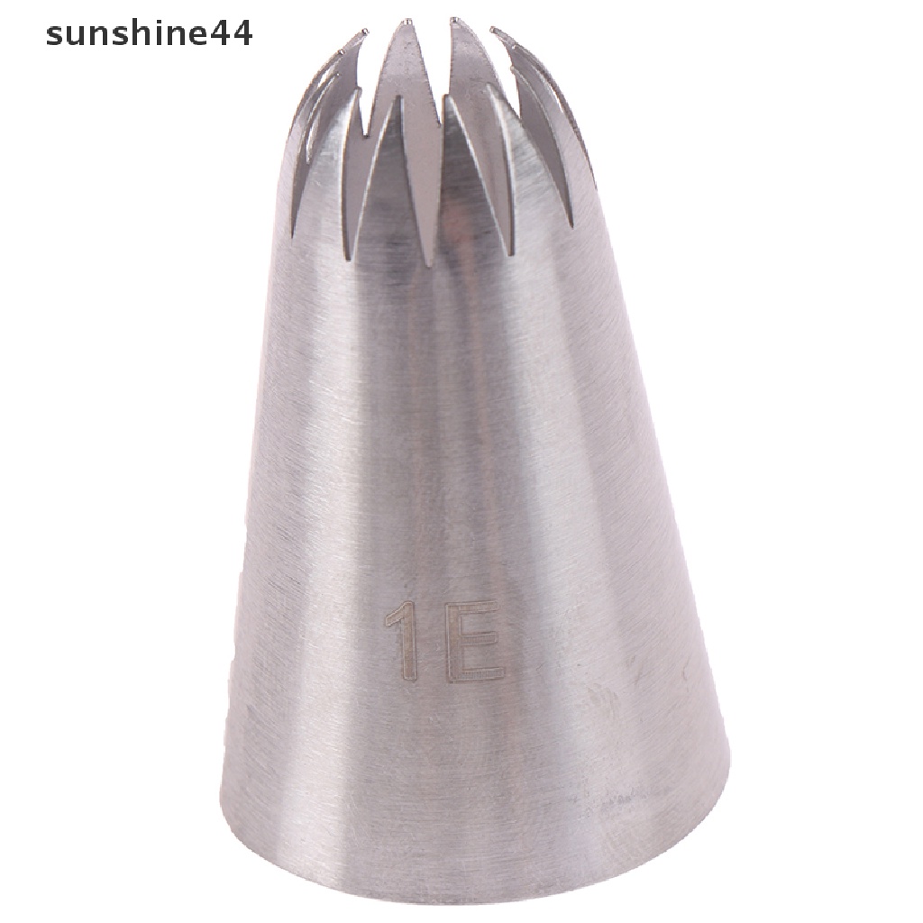 Sunshine 4pcs Spuit Piping Besar Bahan Stainless Steel Untuk Dekorasi Kue