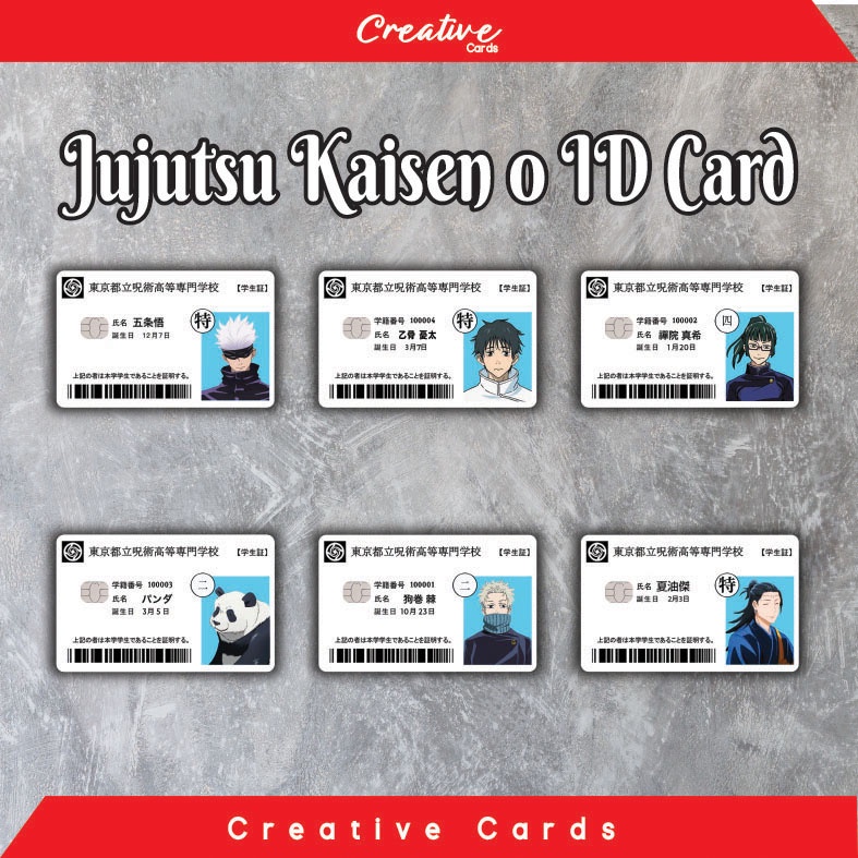 

Stiker Sticker Kartu Atm Skin Card Anime - Jujutsi Kaisen ID Card Vinyl + Laminating Glossy Stiker BCA Mandiri Bri Bni Debit Credit Emoney, Flazz, Etoll Tapcash Brizzi dll