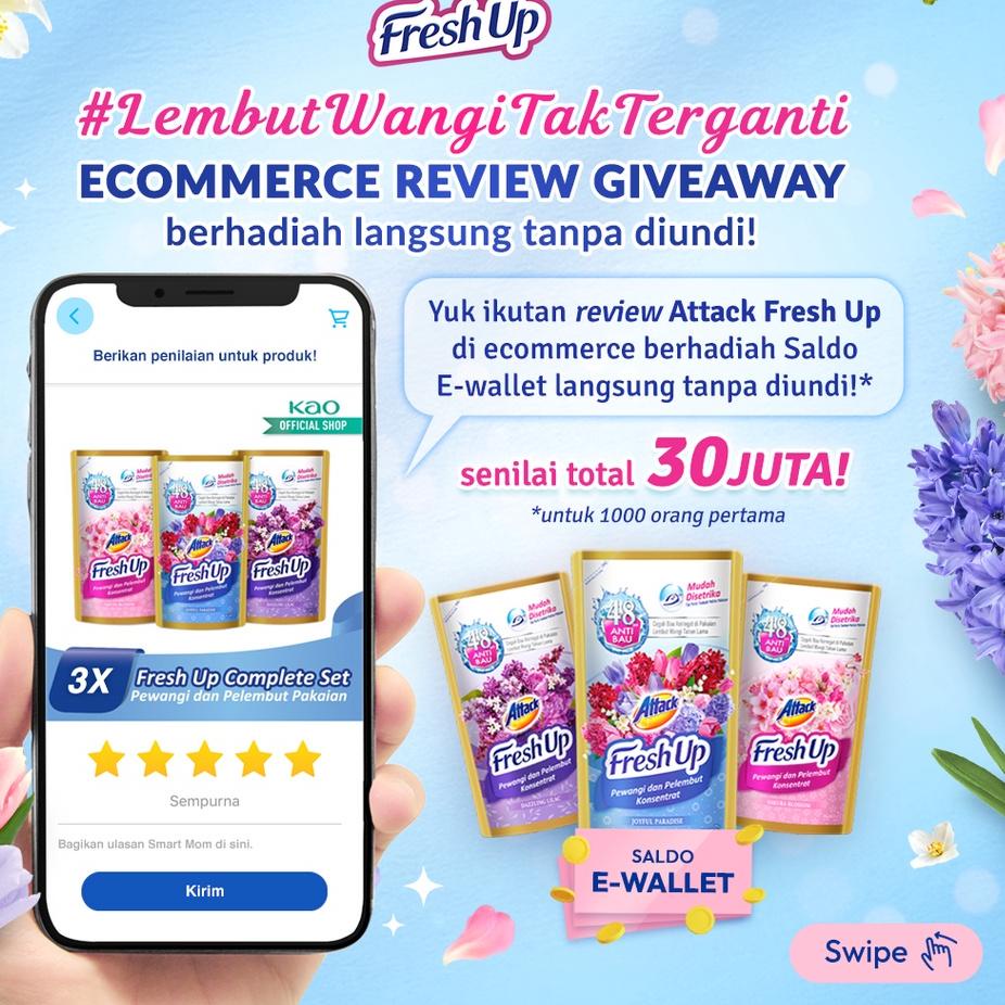 Murah Banget Attack Fresh Up Softener Pewangi Sakura Blossom 680 mL Twin Pack