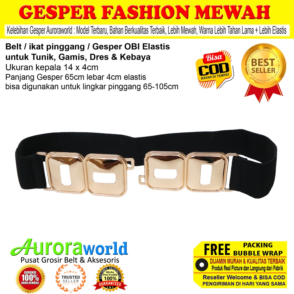 AURORAWORLD GESPER OBI KARET UNTUK DRESS GAMIS TUNIK IKAT PINGGANG CEWEK FASHION TERBARU UNTUK HIJAB TUNIK BELT KARET ELASTIS WANITA TERMURAH TERLARIS bisa COD