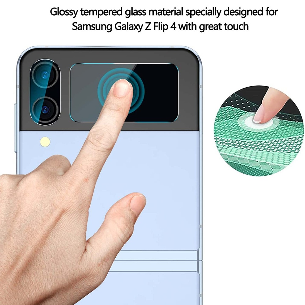 Pelindung Layar Tempered Glass Anti Sidik Jari / Gores Untuk Samsung Galaxy Z Flip 4