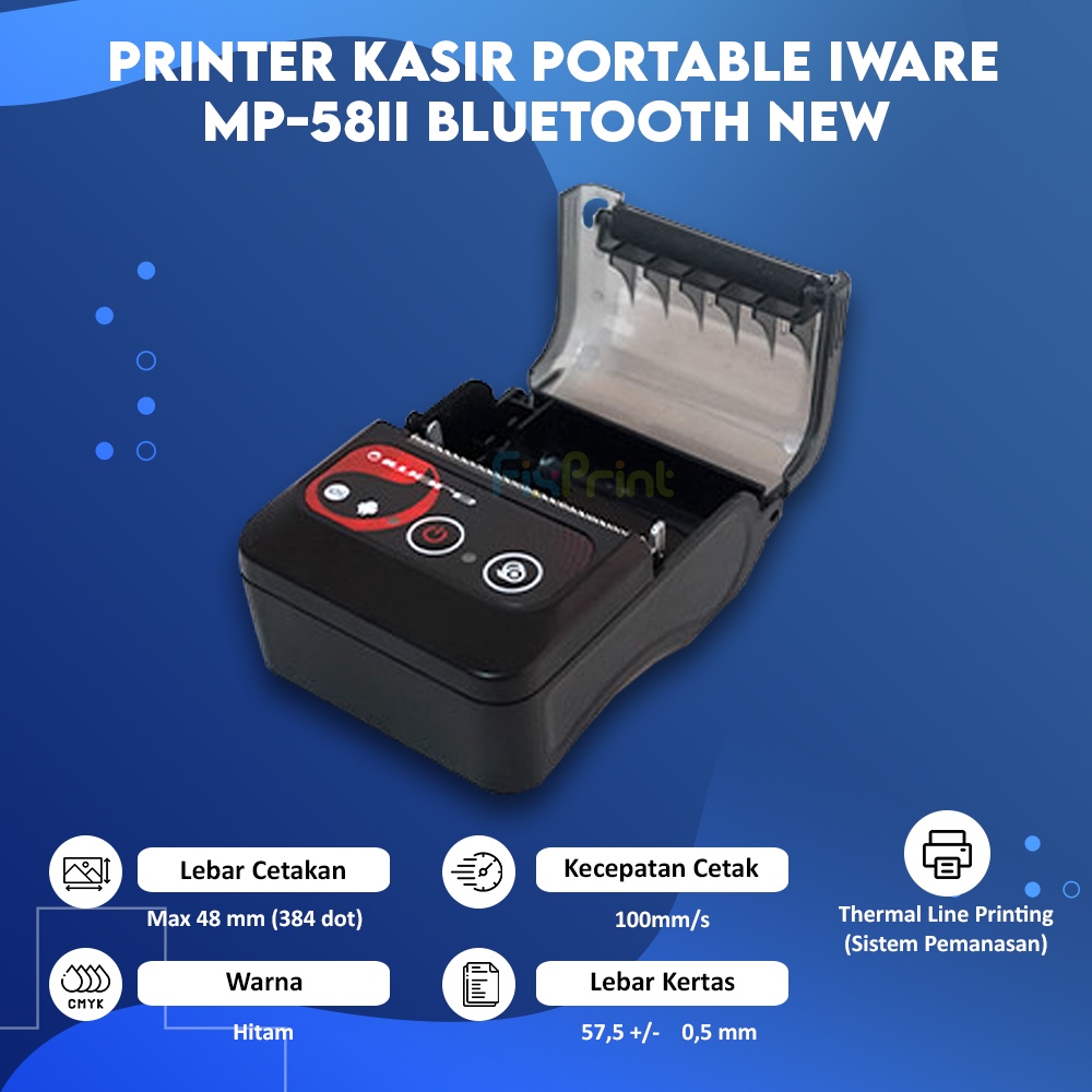 Printer Thermal Mobile Bluetooth MP58II RPP02N New, Printer Kasir