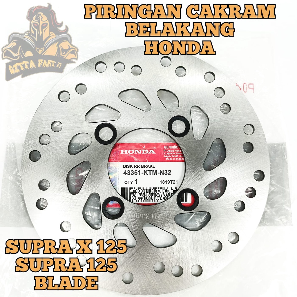 PIRINGAN CAKRAM BELAKANG HONDA KTM KUALITAS ASLI ORIGINAL HONDA AHM PRESISI AWET TIDAK KARATAN SUPRA X125 BLADE
